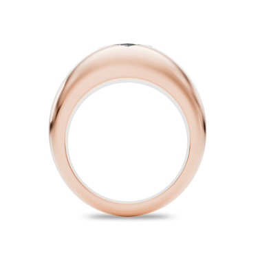 Just Brilliant Dome Band, lozenge, 18K Rose Gold, profile