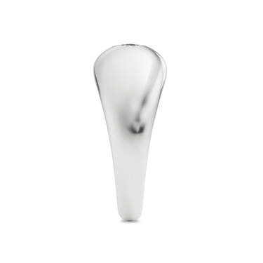 Just Brilliant Dome Band, lozenge, 18K White Gold, side