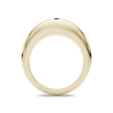 Just Brilliant Dome Band, hexagon, 18K Yellow Gold, profile