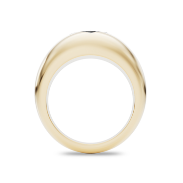 Just Brilliant Dome Band, lozenge, 18K Yellow Gold, profile