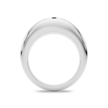 Just Brilliant Dome Band, hexagon, 18K White Gold, profile