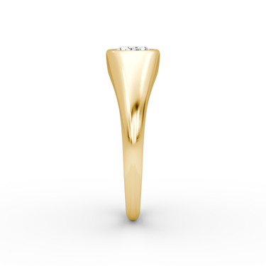 Just Brilliant East West Signet ring in yellow gold — side