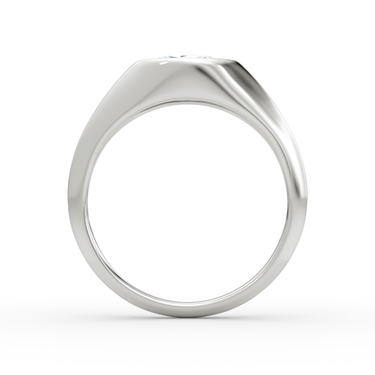 Just Brilliant East West Signet ring in white gold — profile