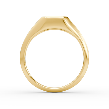 Just Brilliant East West Signet ring in yellow gold — profile