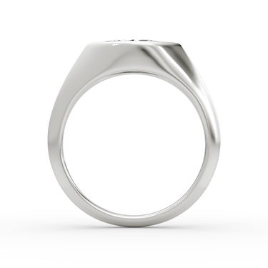 Just Brilliant East West Signet ring in white gold — profile