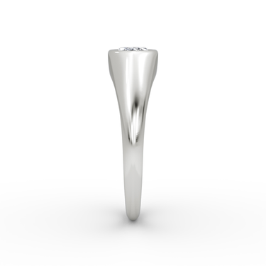 Just Brilliant East West Signet ring in white gold — side