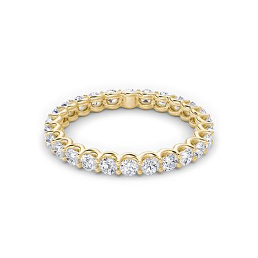 Just Brilliant Eternity Band, Full eternity / 1.0Ct / Round Brilliant in 18K Yellow Gold, front view, unengraved.