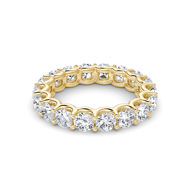 Just Brilliant Eternity Band, Full eternity / 2.8Ct / Round Brilliant in 18K Yellow Gold, front view, unengraved.