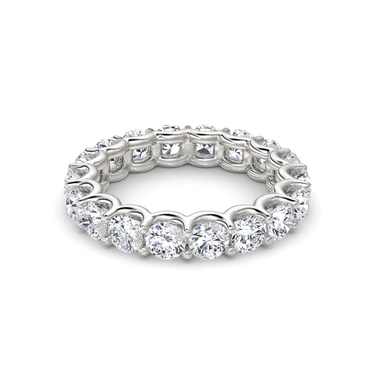 Just Brilliant Eternity Band, Full eternity / 2.8Ct / Round Brilliant in 18K White Gold, front view, unengraved.