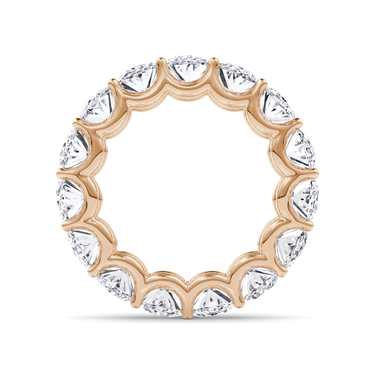 Just Brilliant Eternity Band, Full eternity / 7.5Ct / Oval in 18K Rose Gold, profile view, unengraved.