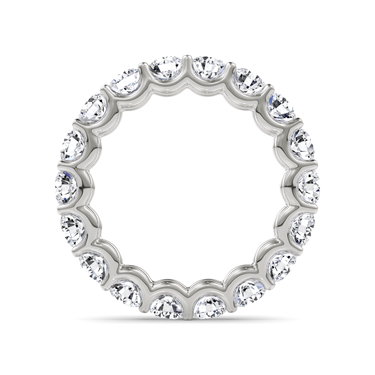 Just Brilliant Eternity Band, Full eternity / 2.8Ct / Round Brilliant in 18K White Gold, profile view, unengraved.