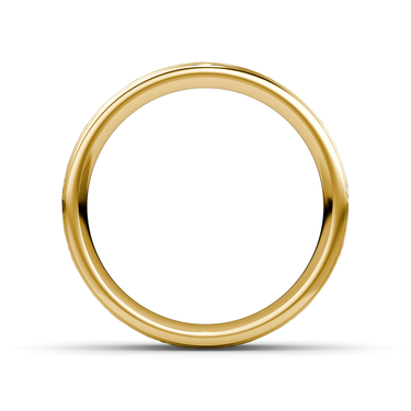 Just Brilliant Hammered Band in 18K Yellow Gold, profile