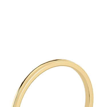 Just Brilliant 1.5mm Flat Wedding Band in 18K Yellow Gold, detail view