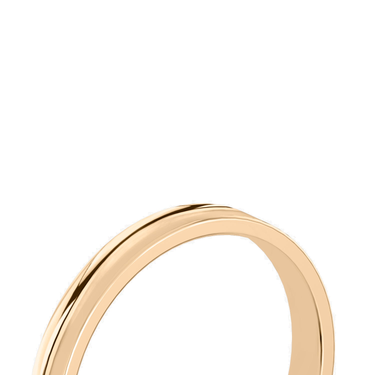 Just Brilliant 3mm Flat Wedding Band in 18K Rose Gold, detail view