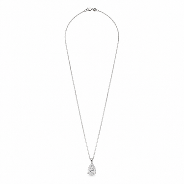 Goutte de Lumière Diamond Pendant by Just Brilliant — complete necklace