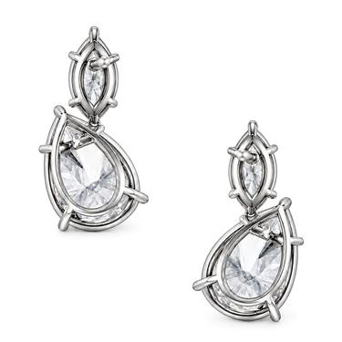 Gouttes de Lumière Diamond Studs in 18K white gold, back view
