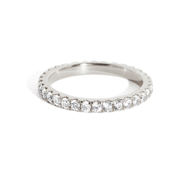 Just Brilliant Infinity Band, 18K White Gold, front view