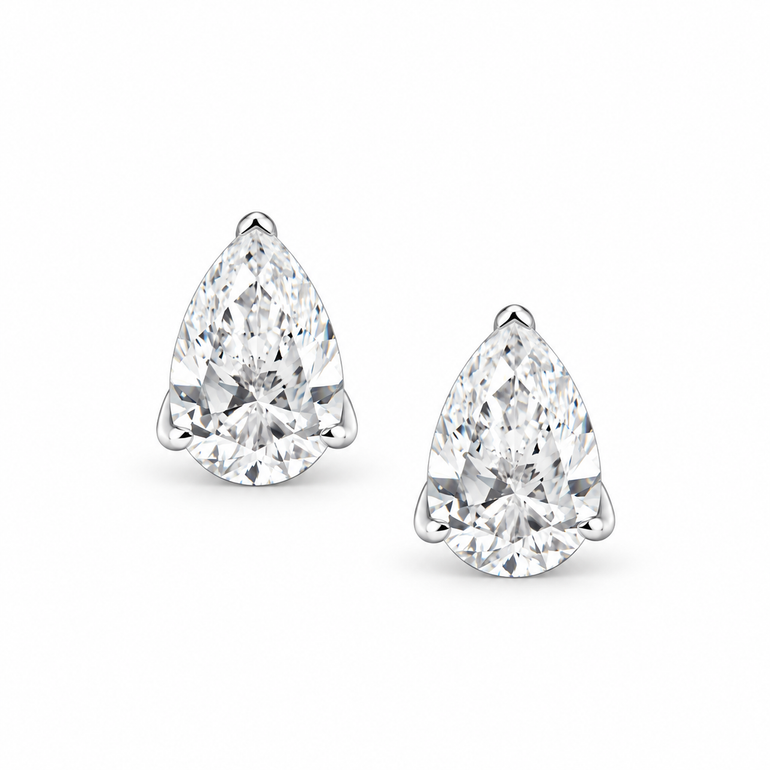Larme de Lumière Diamond Earrings by Just Brilliant — front