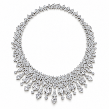 Lignes de Lumière Diamond Necklace by Just Brilliant — full
