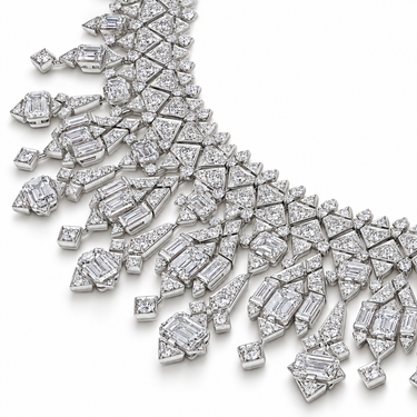 Lignes de Lumière Diamond Necklace by Just Brilliant — setting detail