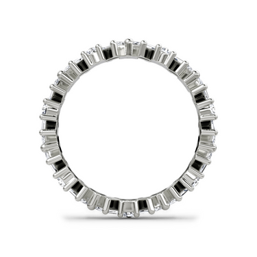 Just Brilliant Mixed Shape Eternity Band — 18K White Gold — profile