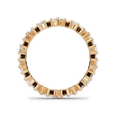 Just Brilliant Mixed Shape Eternity Band — 18K Rose Gold — profile