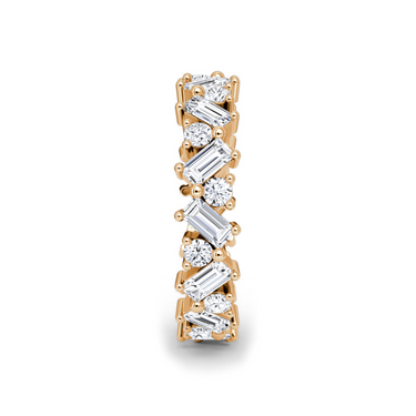 Just Brilliant Mixed Shape Eternity Band — 18K Rose Gold — side