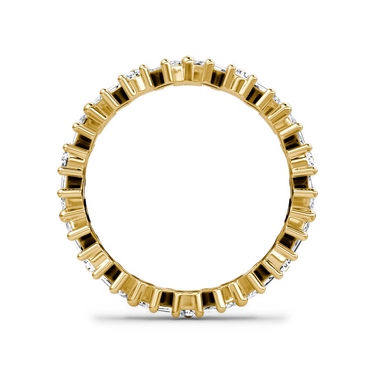 Just Brilliant Mixed Shape Eternity Band — 18K Yellow Gold — profile