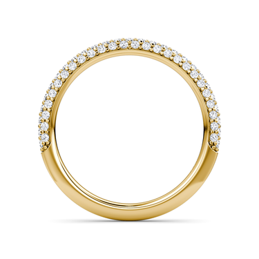 Just Brilliant pave dome band — pave — 18K Yellow Gold — profile view