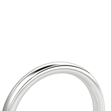 Just Brilliant pave dome band — plain — 18K White Gold — detail view