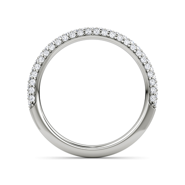 Just Brilliant pave dome band — pave — 18K White Gold — profile view