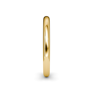 Just Brilliant pave dome band — plain — 18K Yellow Gold — side view