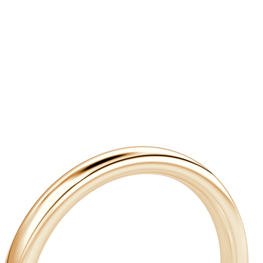 Just Brilliant pave dome band — plain — 18K Rose Gold — detail view