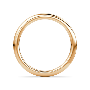 Just Brilliant pave dome band — plain — 18K Rose Gold — profile view