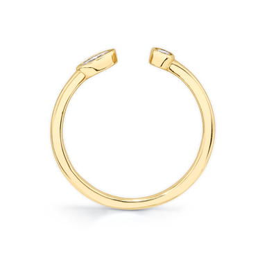 Just Brilliant Petal Ring, profile view, Yellow Gold