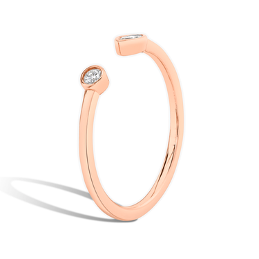 Just Brilliant Petal Ring, side view, Rose Gold