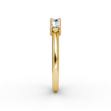 Just Brilliant Petite East-West cuff ring, Yellow Gold, side view