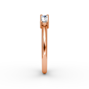 Just Brilliant Petite East-West cuff ring, Rose Gold, side view