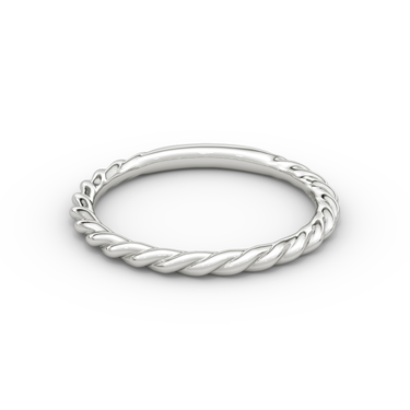Just Brilliant Rope Band, 18K White Gold, front