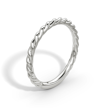 Just Brilliant Rope Band 18K White Gold upright