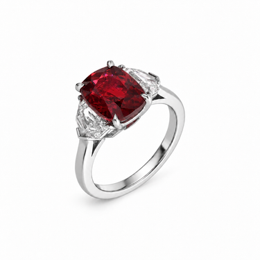 Rubis Souverain Ring in 18K white gold by Just Brilliant — Three-quarter view