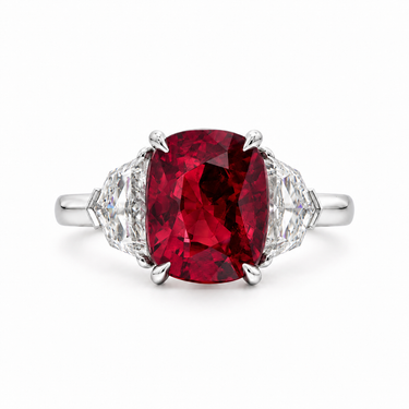 Rubis Souverain Ring in 18K white gold by Just Brilliant — Top view