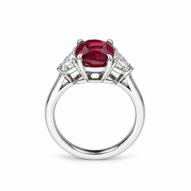 Rubis Souverain Ring in 18K white gold by Just Brilliant — Side profile