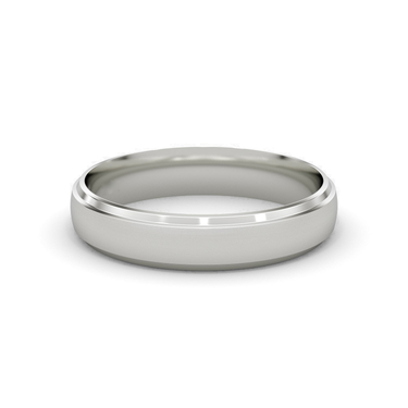 Just Brilliant Satin Wedding Band in 18K White Gold, front view
