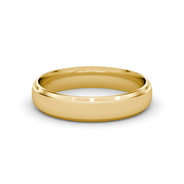 Just Brilliant Satin Wedding Band in 18K Yellow Gold, front view