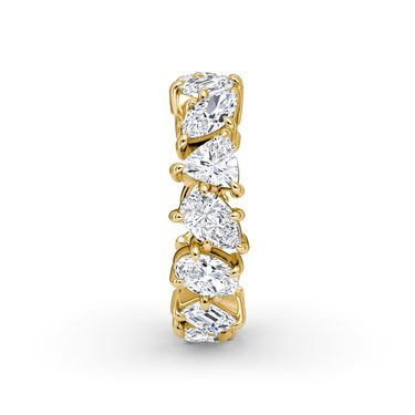 Just Brilliant Shooting Star Ring — full eternity — 18K Yellow Gold — side view