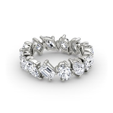 Just Brilliant Shooting Star Ring — full eternity — 18K White Gold — front view