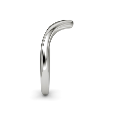 Just Brilliant Signature V Band, Plain, original, 18K White Gold, side view.