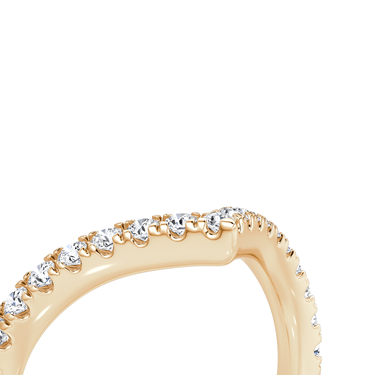 Just Brilliant Signature V Band, Pavé, original, 18K Rose Gold, detail view.