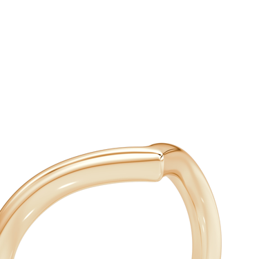 Just Brilliant Signature V Band, Plain, original, 18K Rose Gold, detail view.